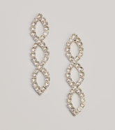 Luxe Moment Infinity Drop Rhinestone Earrings